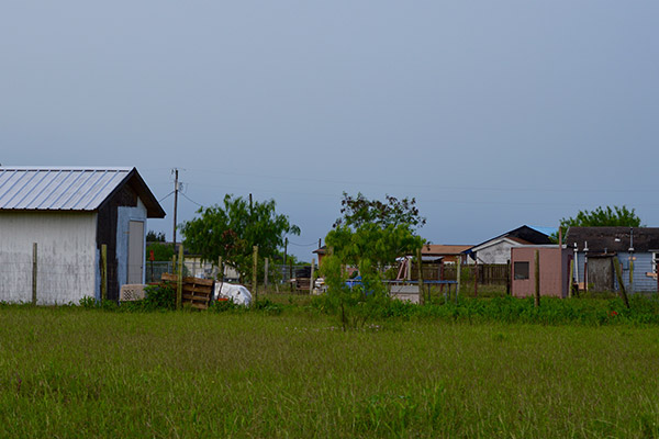 Houses in a colonia in Texas